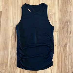 Lululemon Black Side Cinch Tank Top, Size 2